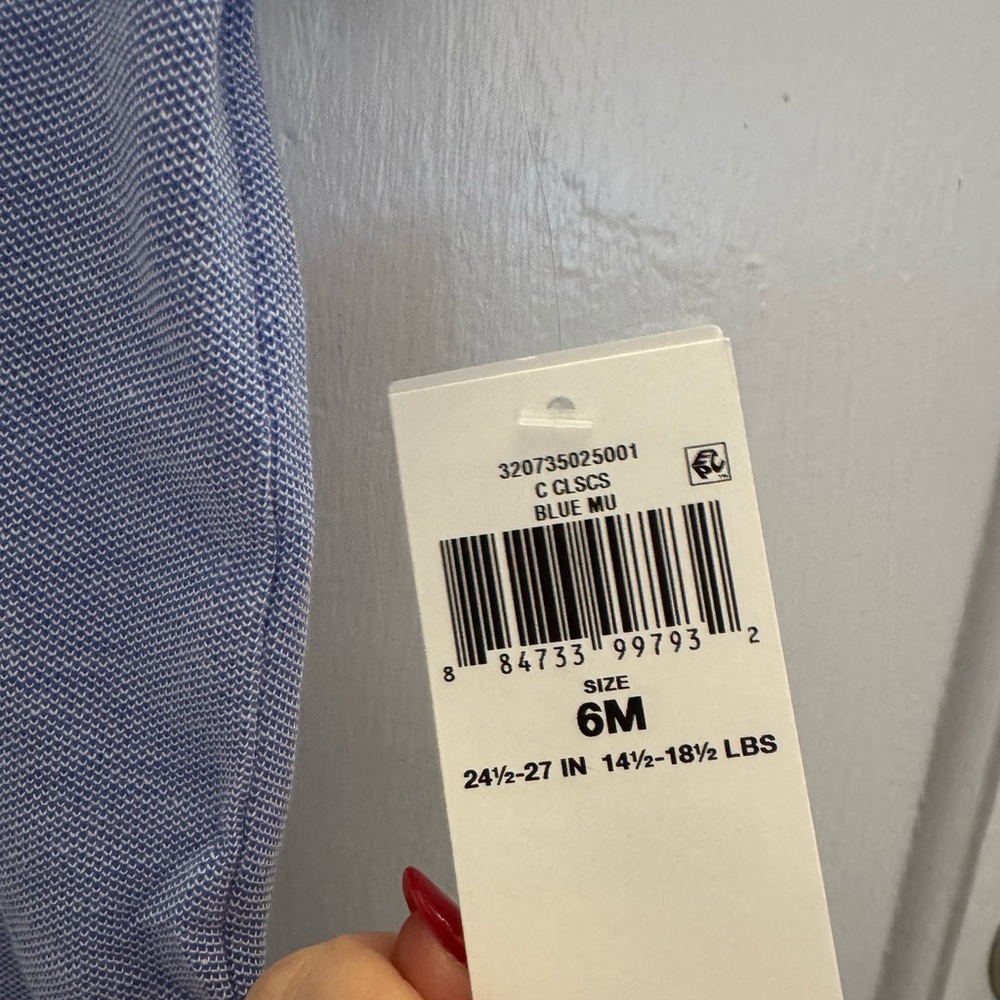 NWT Polo by Ralph Lauren Blue baby romper. 6 months. - Picture 3 of 4